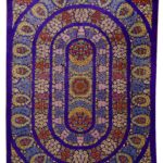 Handmade Persian silk rug from Qom