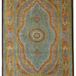 Handmade Persian Silk Rug from Qom