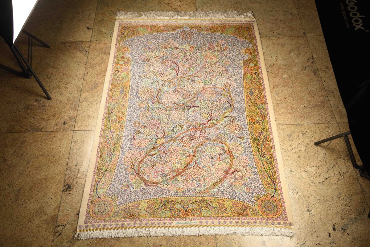 Handmade rug all silk from Qom