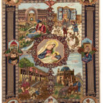 Antique Tabriz Pictorial Handmade Rug