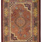 Handmade Persian Silk Rug from Qom