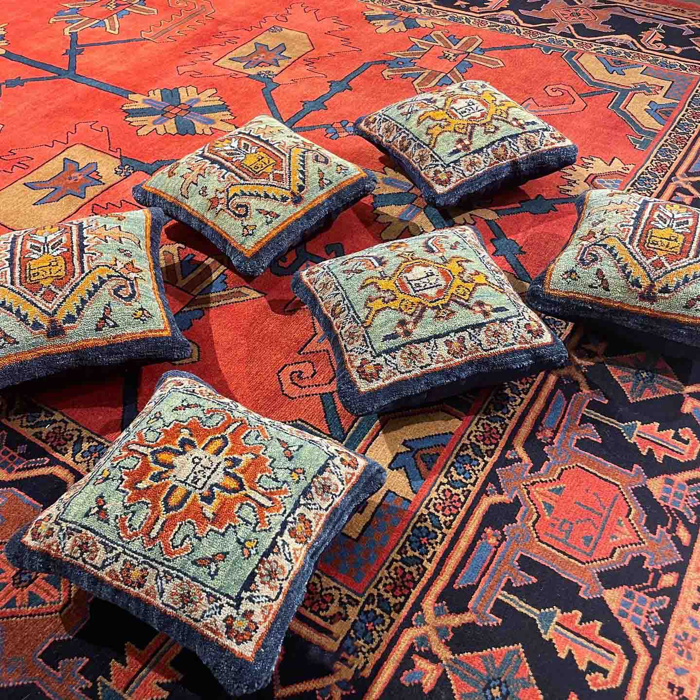 Heris handmade rug
