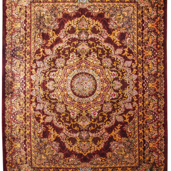 Handmade Qom All Silk Rug 8’20” x 11’49″