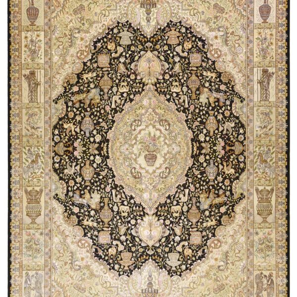 Handmade Tabriz Silk & Cotton Rug 8’20” x 11’49”