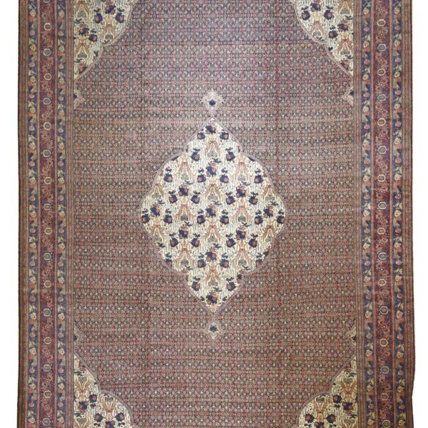 Antique Handmade Khoy Cotton Rug 13’45″ x 18’54”