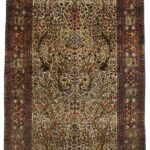 Antique Handmade Kashan All Silk Rug 6’56″ x 10’10”
