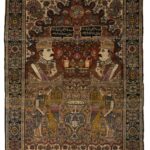 Antique Handmade Semnan Cotton Rug 4’43″ x 6’04”