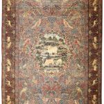 Antique Handmade Kerman Cotton Rug 4’76″ x 7’71"