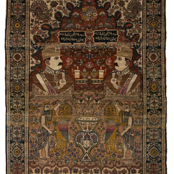 Antique Handmade Semnan Cotton Rug 4’43″ x 6’04”