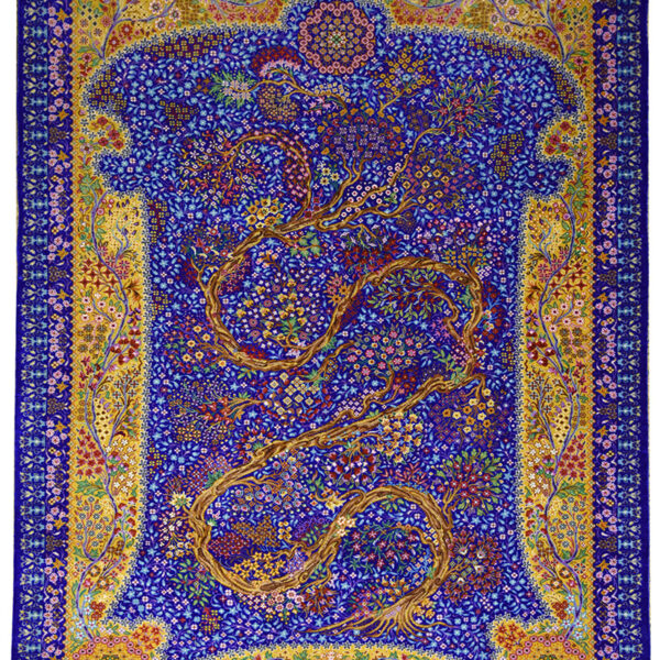 Handmade Qom All Silk Rug 2’63” x 3’94″