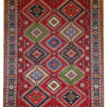 Handmade Shiraz Wool & Cotton Rug 5’15 x 8’33”