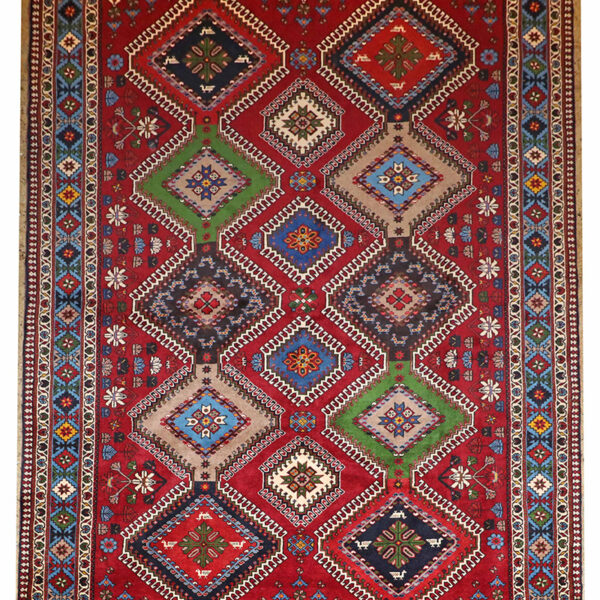 Handmade Shiraz Wool & Cotton Rug 5’15 x 8’33”