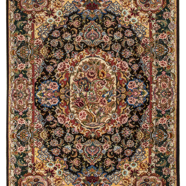 Handmade Tabriz Silk & Cotton Rug 3’28” x 4’92”
