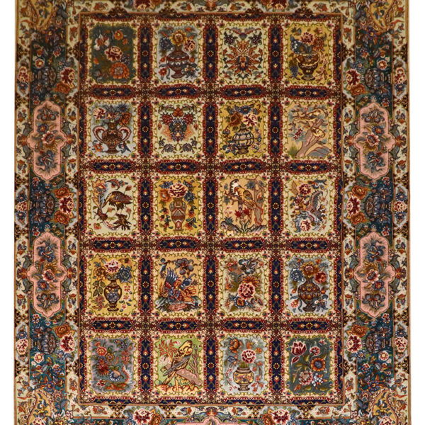 Handmade Tabriz Silk & Cotton Rug 4’92” x 6’56”