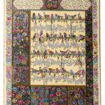The handmade All-Silk Pictorial Cream Rug