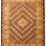 Handmade Qom All Silk Rug 3’28” x 4’92″