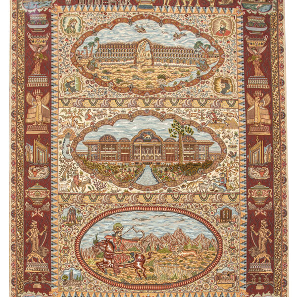 The Tabriz Pictorial Cotton Rug. handwoven rug