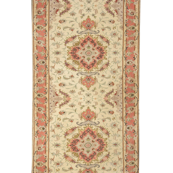 Handmade Tabriz Silk & Cotton Runner Rug 2'66" x 16'57"