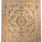 Handmade Tabriz Silk & Cotton Rug 9’84″ x 13’12”