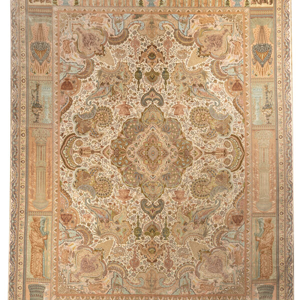 Handmade Tabriz Silk & Cotton Rug 9’84″ x 13’12”
