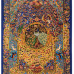 Handmade Qom All Silk Rug 3’28” x 4’92″
