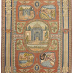 Antique Handmade Tabriz Cotton Rug 6’56” x 9’61”