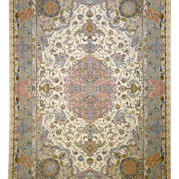 Handmade Tabriz Silk & Cotton Rug 6’56” x 9’84”