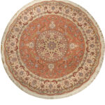 Handmade Tabriz Silk & Cotton Round Rug 8’20″