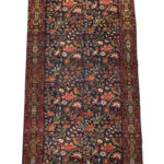 Handmade Floral Runner Rug from Hamedan 1