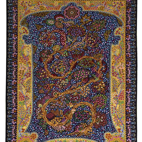 Handmade Silk Rug – Exquisite Tree of Life Design