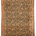 Antique Handmade Kurdistan Silk & Cotton Rug 4’10 x 6’56”