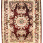 Handmade Qom All Silk Rug 3’28” x 4’92”