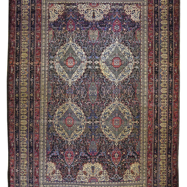 Antique Handmade Tehran Wool Rug 13’12 x 18’70”