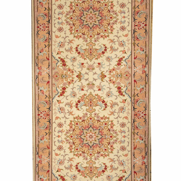 Handmade Tabriz Silk & Cotton Runner Rug 3’02” x 26’57”