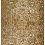 brand new Handmade medallion silk Rug from Tabriz. handwoven rug.