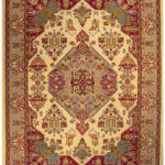 Varamin Handmade Medallion Rug. handwoven rug