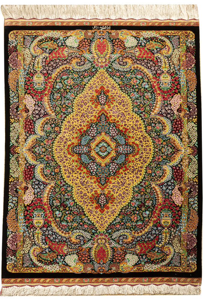 Qom brand new Handmade Medallion silk Rug