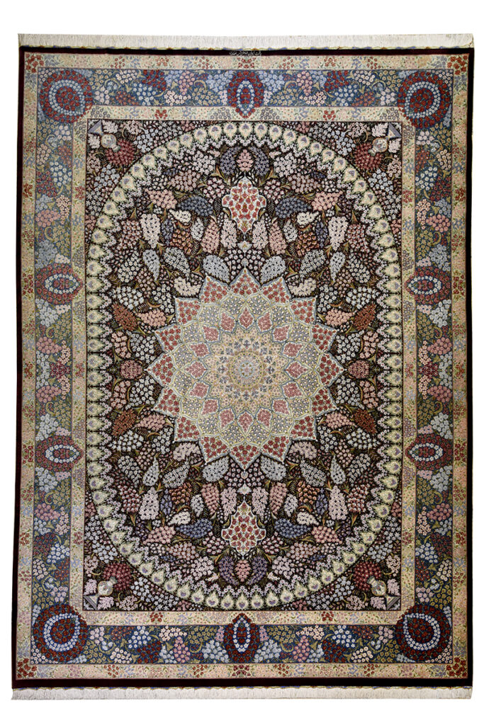 brand new Handmade medallion silk Rug from Maragheh. handwoven rug