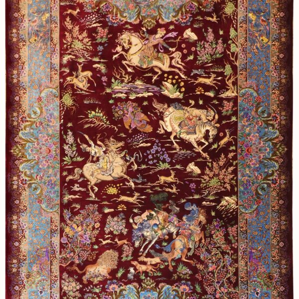 Handmade Qom All Silk Rug 6’56” x 9’84”