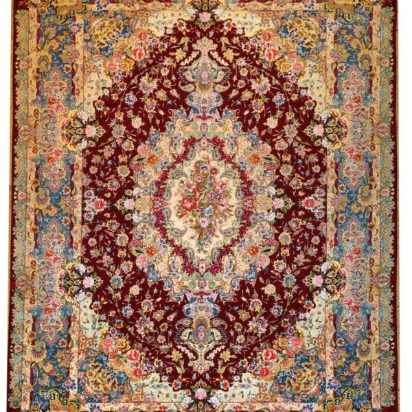 Handmade Tabriz Silk & Cotton Rug 8’20” x 11’49”