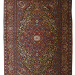 Antique Medallion Rug from Isfahan. handwoven cotton rug