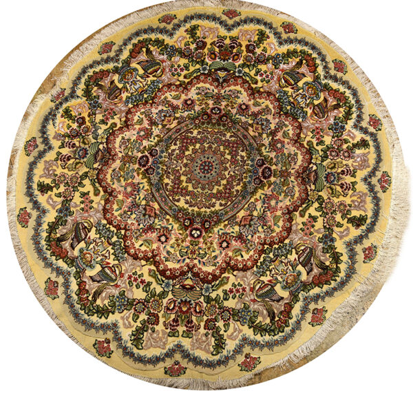 Brand New Round Medallion Rug from Tabriz. handwoven rug