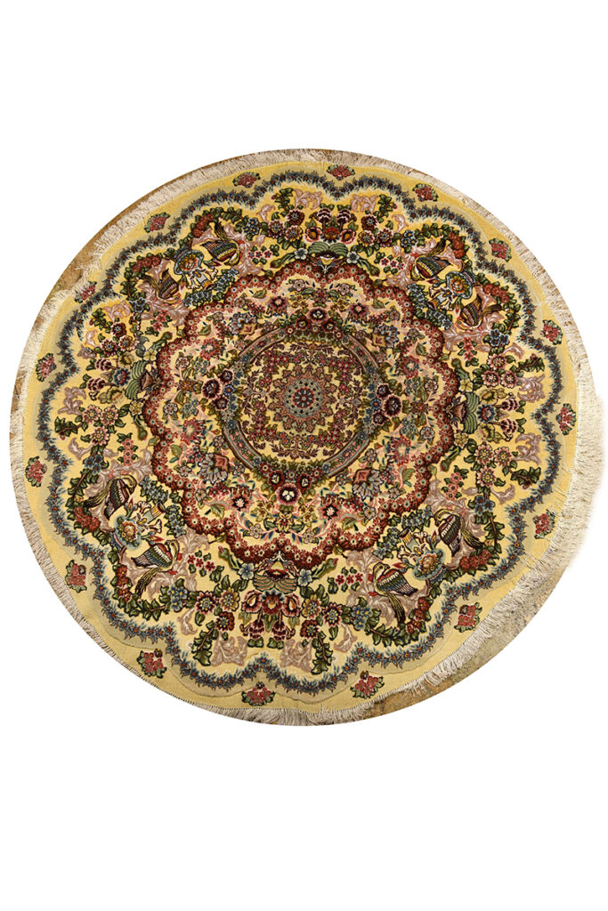 Brand New Round Medallion Rug from Tabriz. handwoven rug