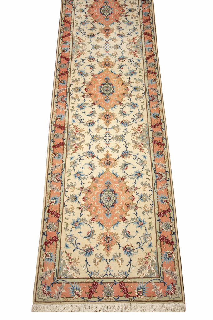 Brand New Runner Medallion Rug from Tabriz. handwoven runner rug