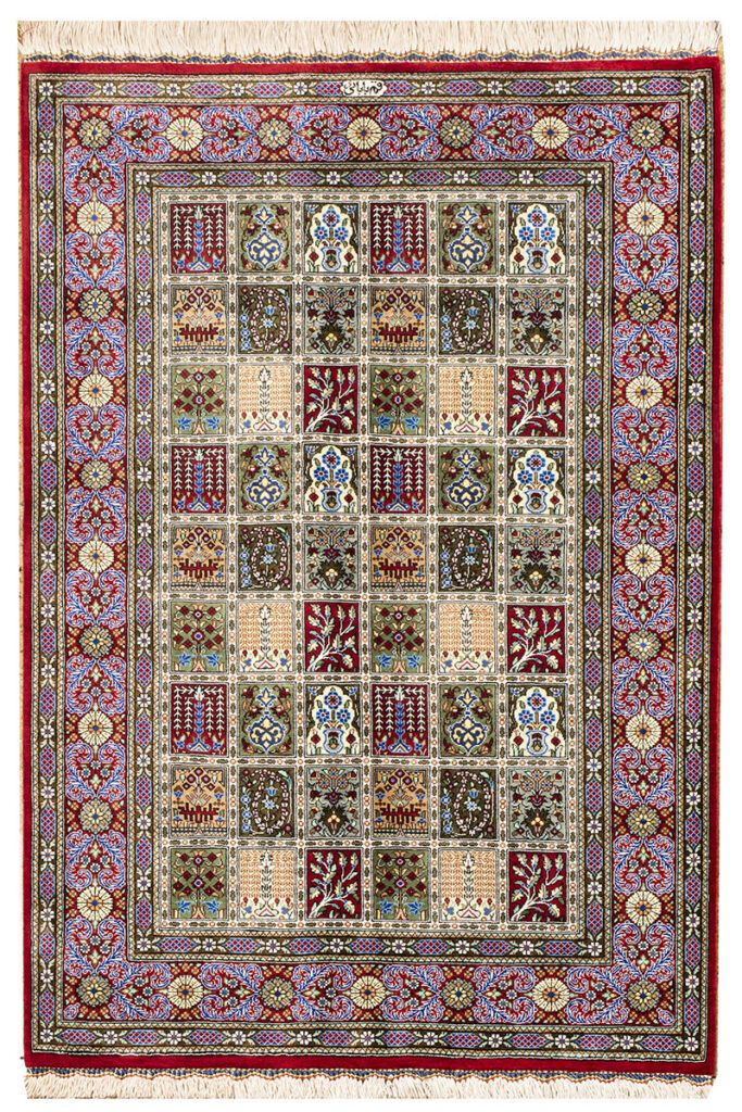Brand New Handmade Silk Rug from Qom. handwoven rug