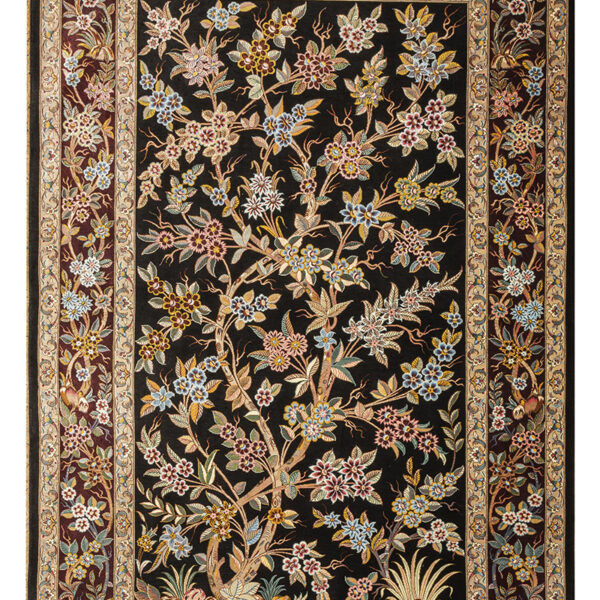 Brand New Handmade tree of life Silk Rug from Qom. handwoven rug