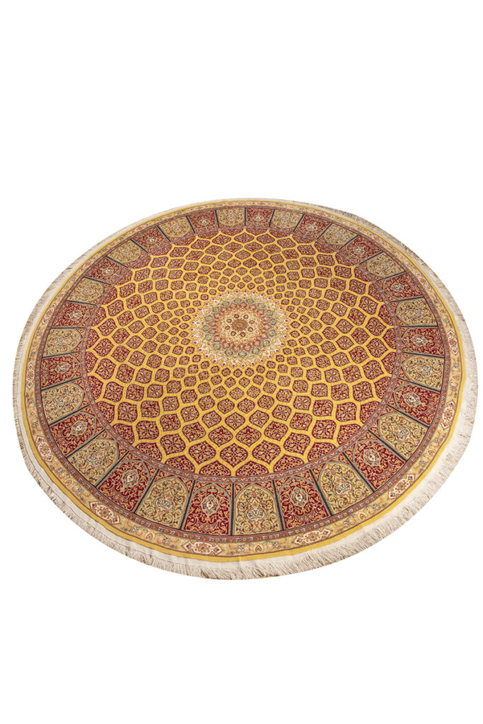 Elegant Round Handmade Rug from Tabriz, Iran​ 3