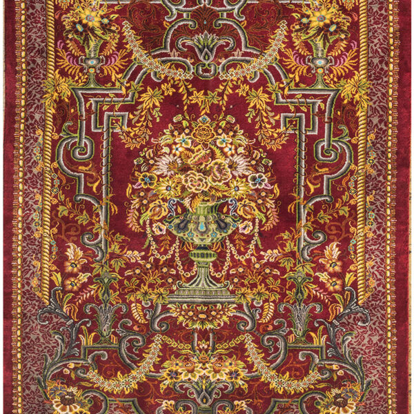 Handmade Qom All Silk Rug 1’97” x 2’95”