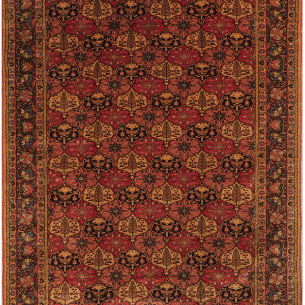 Handmade Sarakhs All Silk Rug 4’36” x 5’90”