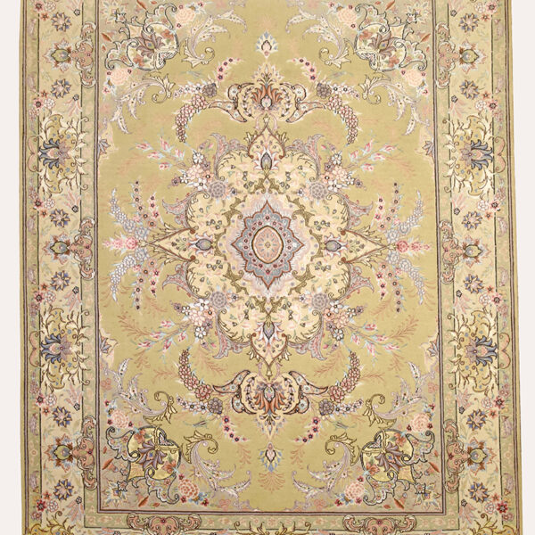 Handmade Tabriz Silk & Cotton Rug 5’08” x 7’38”